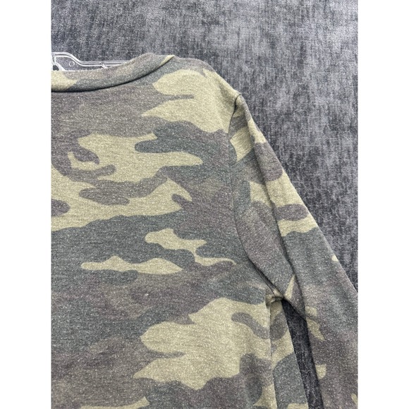 Bombom Henley Top Womens Medium Gray Camouflage Stretch Outdoor Made In The USA - Picture 14 of 14